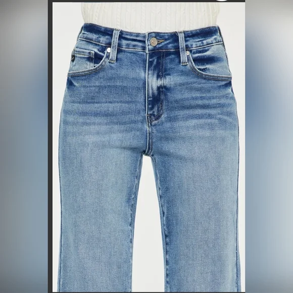 KanCan HIGH RISE WIDE LEG FLARE JEANS - Picture 6 of 7